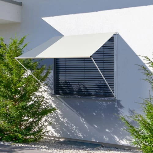 Voiles D'ombrage Auvent ML-Design Beige, 300x120 Cm, En Métal Et Polyester 4 Voiles D'ombrage Auvent ML-Design Beige, 300x120 Cm, En Métal Et Polyester – Image 2