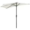 Outsunny Parasols Demi Parasol Balcon Crème -Tapis extérieur Soldes demi parasol balcon creme