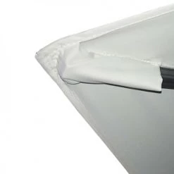 Oviala Parasols Double Parasol Déporté Carré En Aluminium 3x3m écru -Tapis extérieur Soldes double parasol deporte carre en aluminium 3x3m ecru 2