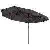 Outsunny Parasols Grand Parasol Acier Polyester Haute Densité Gris