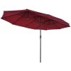 Outsunny Parasols Grand Parasol Bordeaux -Tapis extérieur Soldes grand parasol bordeaux