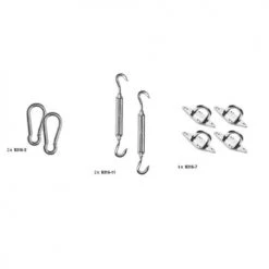 Nesling Voiles D'ombrage Kit De Montage Voile D Ombrage Rectangle