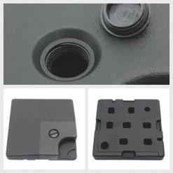 Happy Garden Parasols Lot De 4 Dalles Carrées En Plastique Noir -Tapis extérieur Soldes lot de 4 dalles carrees en plastique noir 2