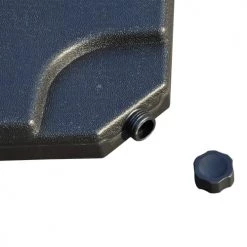 Outsunny Parasols Lot De 4 Poids De Lestage Carré -Tapis extérieur Soldes lot de 4 poids de lestage carre 5