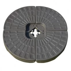 Outsunny Parasols Lot De 4 Poids De Lestage Pour Parasol Déporté HDPE Café