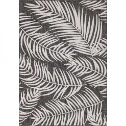 Nazar MOA - Tapis Extérieur/intérieur Graphique Noir 67x180cm