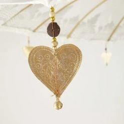 Maisons Du Monde Parasols Ombrelle En Coton écru Motifs Dorés -Tapis extérieur Soldes ombrelle en coton ecru motifs dores 1000 1 24 189075 4