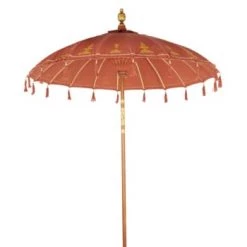 Maisons Du Monde Parasols Ombrelle En Coton Terracotta Motifs Dorés -Tapis extérieur Soldes ombrelle en coton terracotta motifs dores ubud 1000 2 8 219030 1