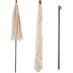 Tectake Parasols Parasol 200 X 125 Cm Beige -Tapis extérieur Soldes parasol 200 x 125 cm beige 3