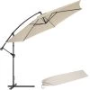 Tectake Parasols Parasol 350 Cm Avec Housse De Protection Beige -Tapis extérieur Soldes parasol 350 cm avec housse de protection beige