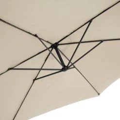 Tectake Parasols Parasol 350 Cm Avec Housse De Protection Beige -Tapis extérieur Soldes parasol 350 cm avec housse de protection beige 5