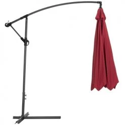 Tectake Parasols Parasol 350 Cm Avec Housse De Protection Rouge -Tapis extérieur Soldes parasol 350 cm avec housse de protection rouge 2