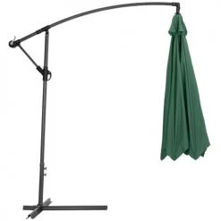 Tectake Parasols Parasol 350 Cm Avec Housse De Protection Vert -Tapis extérieur Soldes parasol 350 cm avec housse de protection vert 2