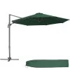 Tectake Parasols Parasol DARIA 300 Cm Avec Pied Déporté Et Housse De Protection Vert -Tapis extérieur Soldes parasol daria 300 cm avec pied deporte et housse de protection vert