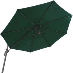 Tectake Parasols Parasol DARIA 300 Cm Avec Pied Déporté Et Housse De Protection Vert -Tapis extérieur Soldes parasol daria 300 cm avec pied deporte et housse de protection vert 2