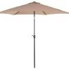Beliani Parasols Parasol De Jardin Beige Sable ⌀ 270 Cm -Tapis extérieur Soldes parasol de jardin beige sable 270 cm