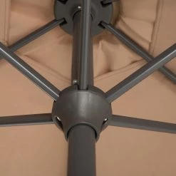 Beliani Parasols Parasol De Jardin Beige Sable ⌀ 270 Cm -Tapis extérieur Soldes parasol de jardin beige sable 270 cm 4
