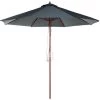 Beliani Parasols Parasol De Jardin En Bois Avec Toile Gris Foncé D270cm -Tapis extérieur Soldes parasol de jardin en bois avec toile gris fonce d270cm 1