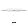 Outsunny Parasols Parasol De Jardin XXL Acier Polyester Haute Densité Crème -Tapis extérieur Soldes parasol de jardin xxl acier polyester haute densite creme