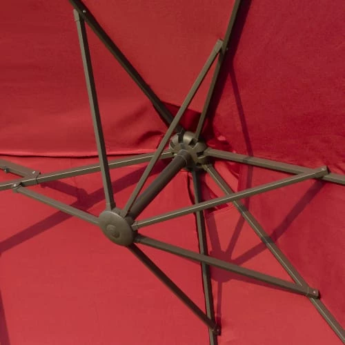 Outsunny Parasols Parasol De Jardin XXL Pied Contrepoids Inclus Acier Polyester Bordeaux 8 Outsunny Parasols Parasol De Jardin XXL Pied Contrepoids Inclus Acier Polyester Bordeaux – Image 6