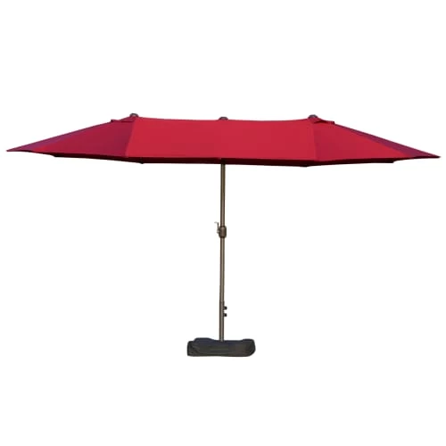Outsunny Parasols Parasol De Jardin XXL Pied Contrepoids Inclus Acier Polyester Bordeaux 3 Outsunny Parasols Parasol De Jardin XXL Pied Contrepoids Inclus Acier Polyester Bordeaux