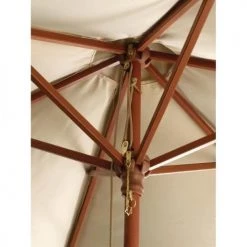 Bolero Parasols Parasol De Terrasse écru à Poulie Diamètre 3 M -Tapis extérieur Soldes parasol de terrasse ecru a poulie diametre 3 m 2