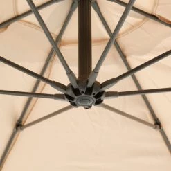 Mobili Rebecca Parasols Parasol Déporté 3x3 M En Acier Et Polyester Beige -Tapis extérieur Soldes parasol deporte 3x3 m en acier et polyester beige 3