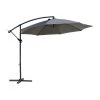 Mobili Rebecca Parasols Parasol Déporté 3x3 M En Acier Et Polyester Gris -Tapis extérieur Soldes parasol deporte 3x3 m en acier et polyester gris