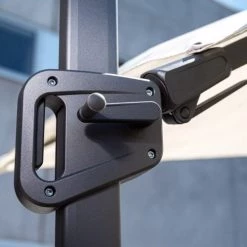 Arbonie Parasols Parasol Déporté 3x3m Taupe -Tapis extérieur Soldes parasol deporte 3x3m taupe 15