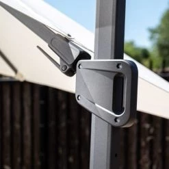 Arbonie Parasols Parasol Déporté 3x3m Taupe -Tapis extérieur Soldes parasol deporte 3x3m taupe 2