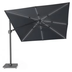 Platinum Parasols Parasol Déporté Avec LED 3x3m Anthracite