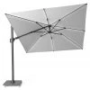 Platinum Parasols Parasol Déporté Avec LED 3x3m Gris Clair 1 Platinum Parasols Parasol Déporté Avec LED 3x3m Gris Clair -Tapis extérieur Soldes parasol deporte avec led 3x3m gris clair