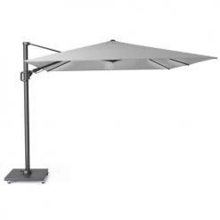 Platinum Parasols Parasol Déporté Avec LED 3x3m Gris Clair -Tapis extérieur Soldes parasol deporte avec led 3x3m gris clair 2