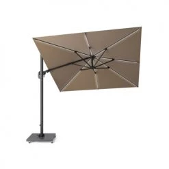 Platinum Parasols Parasol Déporté Avec LED 3x3m Taupe