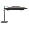 Sunnydays Parasols Parasol Déporté Avec Manivelle Gris Anthracite - 300x300cm -Tapis extérieur Soldes parasol deporte avec manivelle gris anthracite 300x300cm