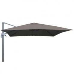 Sunnydays Parasols Parasol Déporté Avec Manivelle Gris Anthracite - 300x300cm -Tapis extérieur Soldes parasol deporte avec manivelle gris anthracite 300x300cm 2