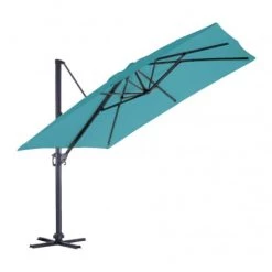 Ozalide Parasols Parasol Déporté Carré 3x3 M En Aluminium Bleu Canard 9 Ozalide Parasols Parasol Déporté Carré 3x3 M En Aluminium Bleu Canard -Tapis extérieur Soldes parasol deporte carre 3x3 m en aluminium bleu canard 2