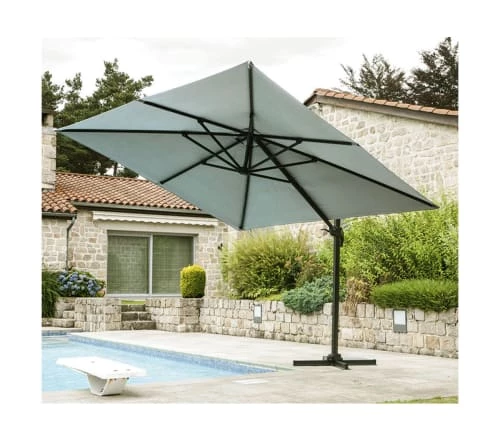 Ozalide Parasols Parasol Déporté Carré 3x3 M En Aluminium Gris Perle 6 Ozalide Parasols Parasol Déporté Carré 3x3 M En Aluminium Gris Perle – Image 4
