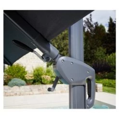 Ozalide Parasols Parasol Déporté Carré 3x3 M En Aluminium Gris Perle 11 Ozalide Parasols Parasol Déporté Carré 3x3 M En Aluminium Gris Perle -Tapis extérieur Soldes parasol deporte carre 3x3 m en aluminium gris perle 4