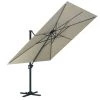 Ozalide Parasols Parasol Déporté Carré 3x3 M En Aluminium Lin -Tapis extérieur Soldes parasol deporte carre 3x3 m en aluminium lin