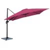 Happy Garden Parasols Parasol Déporté Carré 3x3m En Aluminium Et Toile Fuchsia