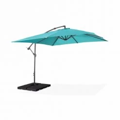 Alice's Garden Parasols Parasol Déporté Carré 3x3m Hardelot Turquoise 10 Alice's Garden Parasols Parasol Déporté Carré 3x3m Hardelot Turquoise -Tapis extérieur Soldes parasol deporte carre 3x3m hardelot turquoise 2