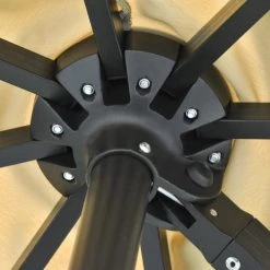 Outsunny Parasols Parasol Déporté Carré Inclinable Pivotant 360° Beige -Tapis extérieur Soldes parasol deporte carre inclinable pivotant 3600 beige 5