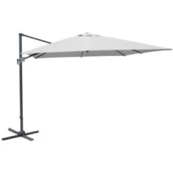 Proloisirs Parasols Parasol Déporté En Aluminium 3x4m Dom Blanc -Tapis extérieur Soldes parasol deporte en aluminium 3x4m dom blanc 4