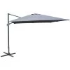 Proloisirs Parasols Parasol Déporté En Aluminium 3x4m Dom Gris -Tapis extérieur Soldes parasol deporte en aluminium 3x4m dom gris