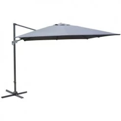 Proloisirs Parasols Parasol Déporté En Aluminium 3x4m Dom Gris