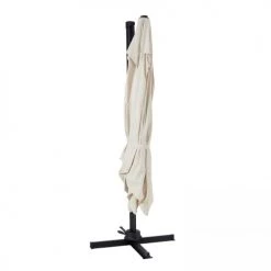 Oviala Parasols Parasol Déporté En Aluminium écru -Tapis extérieur Soldes parasol deporte en aluminium ecru 1