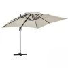 Oviala Parasols Parasol Déporté En Aluminium écru -Tapis extérieur Soldes parasol deporte en aluminium ecru
