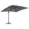 Oviala Parasols Parasol Déporté En Aluminium Gris Anthracite -Tapis extérieur Soldes parasol deporte en aluminium gris anthracite
