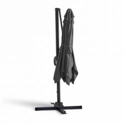 Oviala Parasols Parasol Déporté En Aluminium Gris Anthracite -Tapis extérieur Soldes parasol deporte en aluminium gris anthracite 3